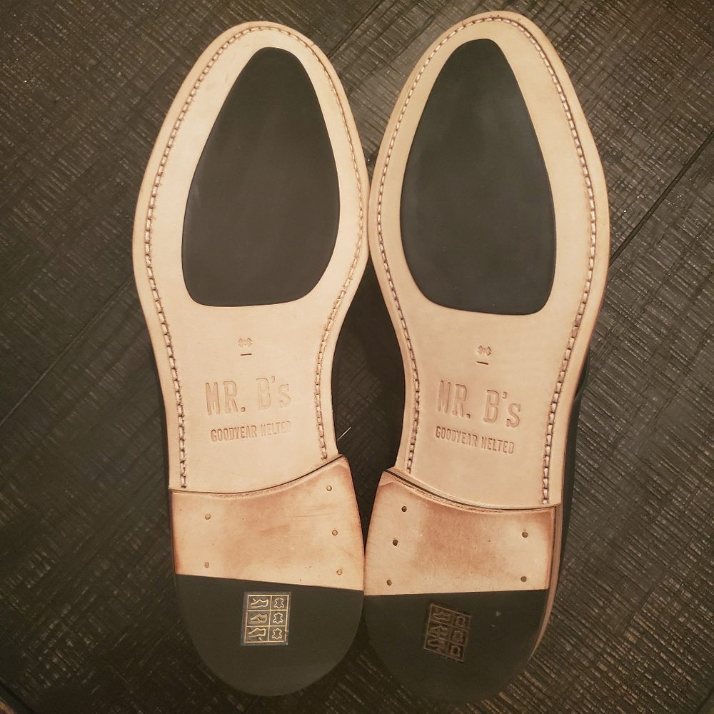 Mr B's navy blue lace dress shoe - Picture 3 of 5